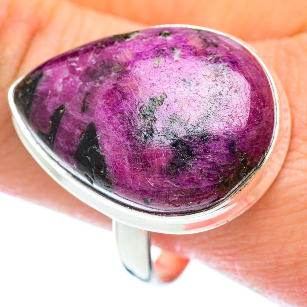 Ruby Fuchsite Rings handcrafted by Anasilvercos - RING54062