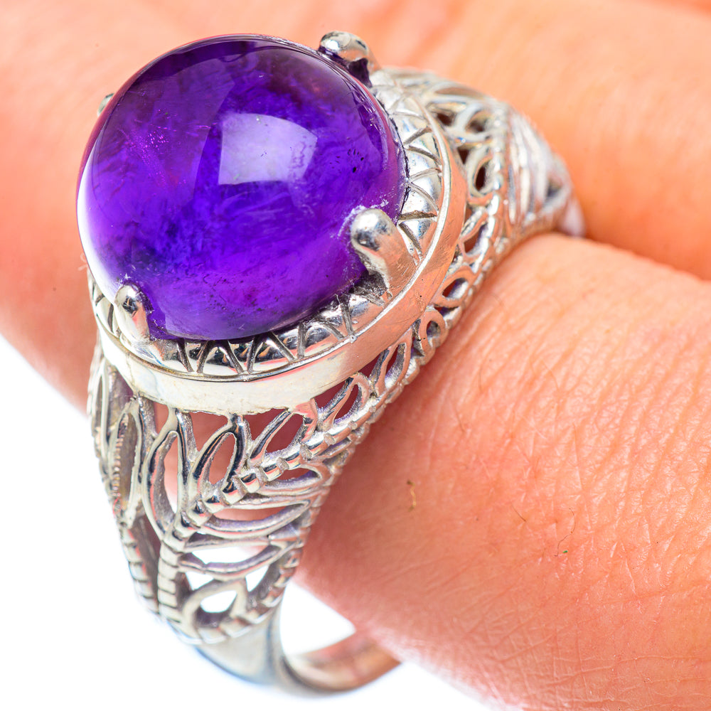 Amethyst Rings handcrafted by Anasilvercos - RING54066