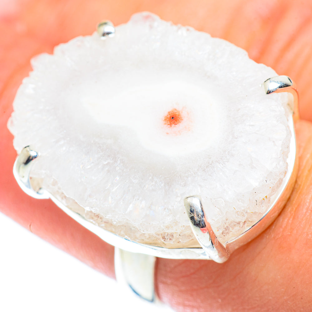 White Solar Quartz Rings handcrafted by Anasilvercos - RING54080