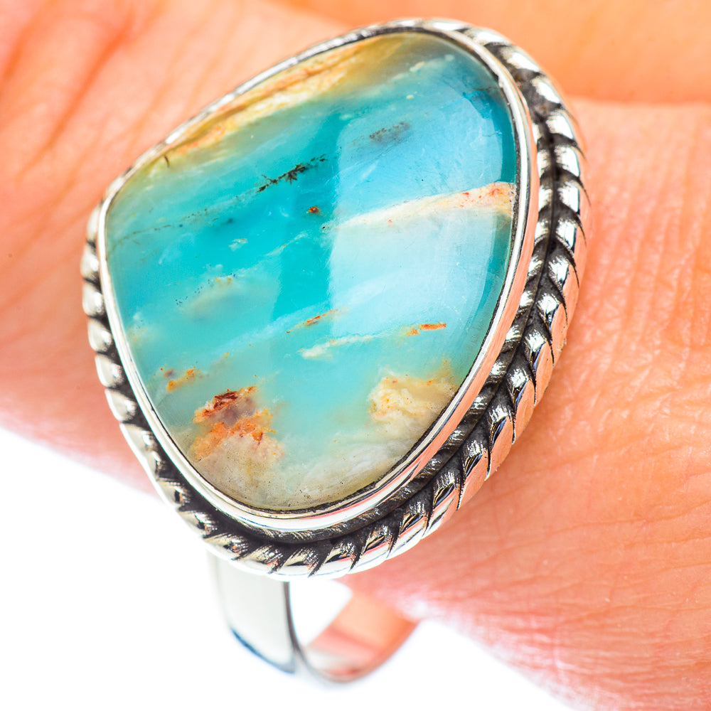 Peruvian Opal Rings handcrafted by Anasilvercos - RING54093