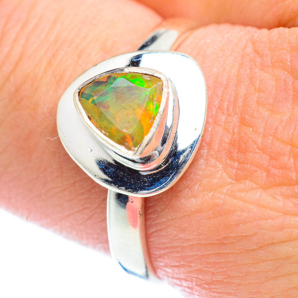 Ethiopian Opal Rings handcrafted by Anasilvercos - RING54217