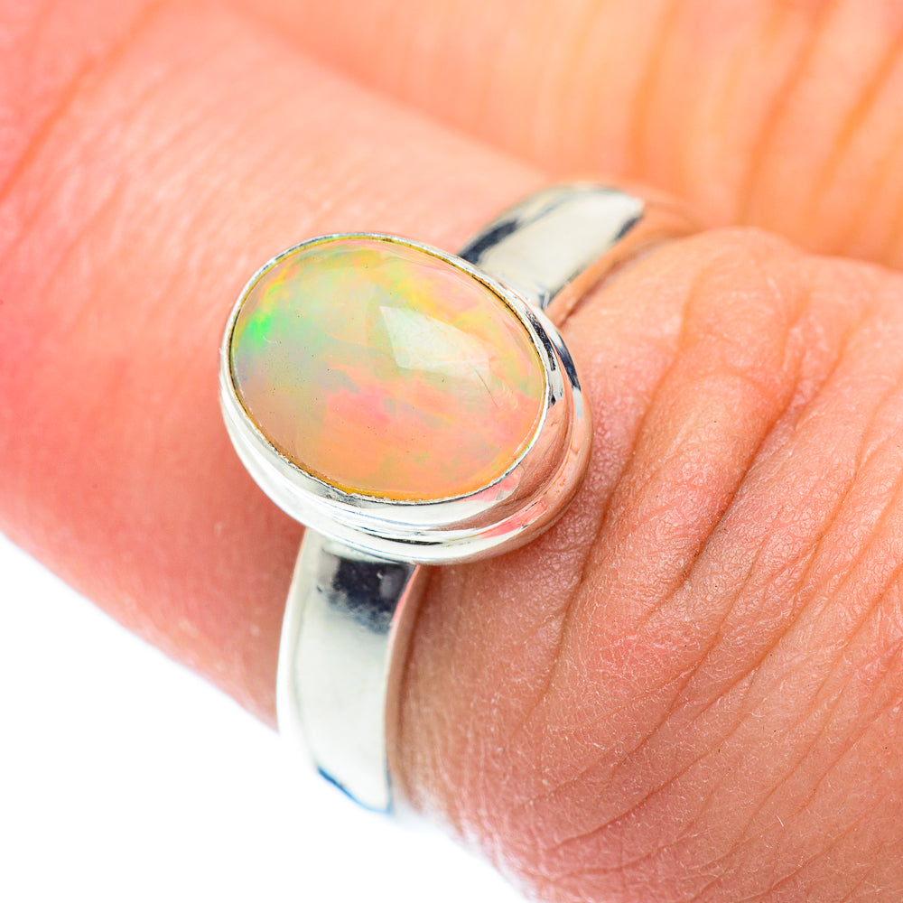 Ethiopian Opal Rings handcrafted by Anasilvercos - RING54219