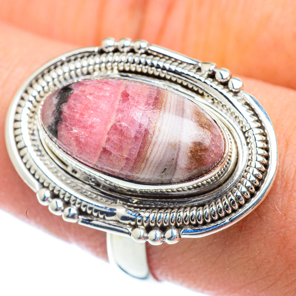 Rhodonite Rings handcrafted by Anasilvercos - RING54270