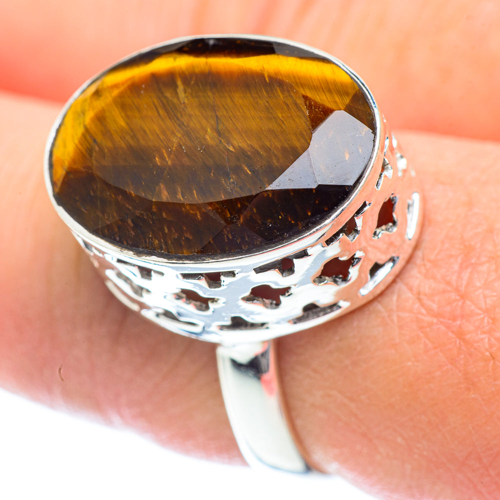 Tiger Eye Rings handcrafted by Anasilvercos - RING54298