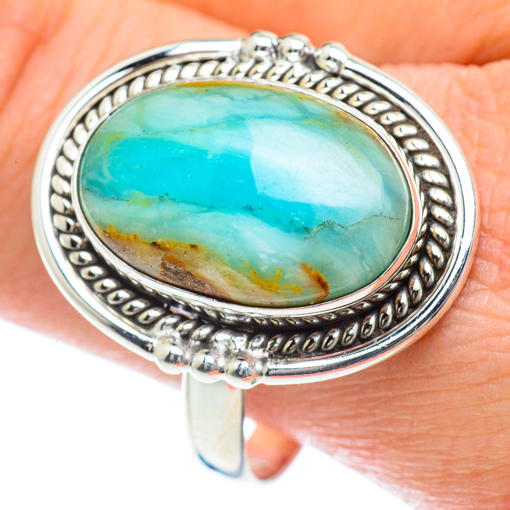 Peruvian Opal Rings handcrafted by Anasilvercos - RING54383