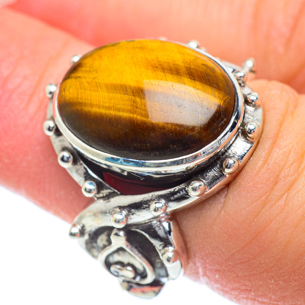 Tiger Eye Rings handcrafted by Anasilvercos - RING54415