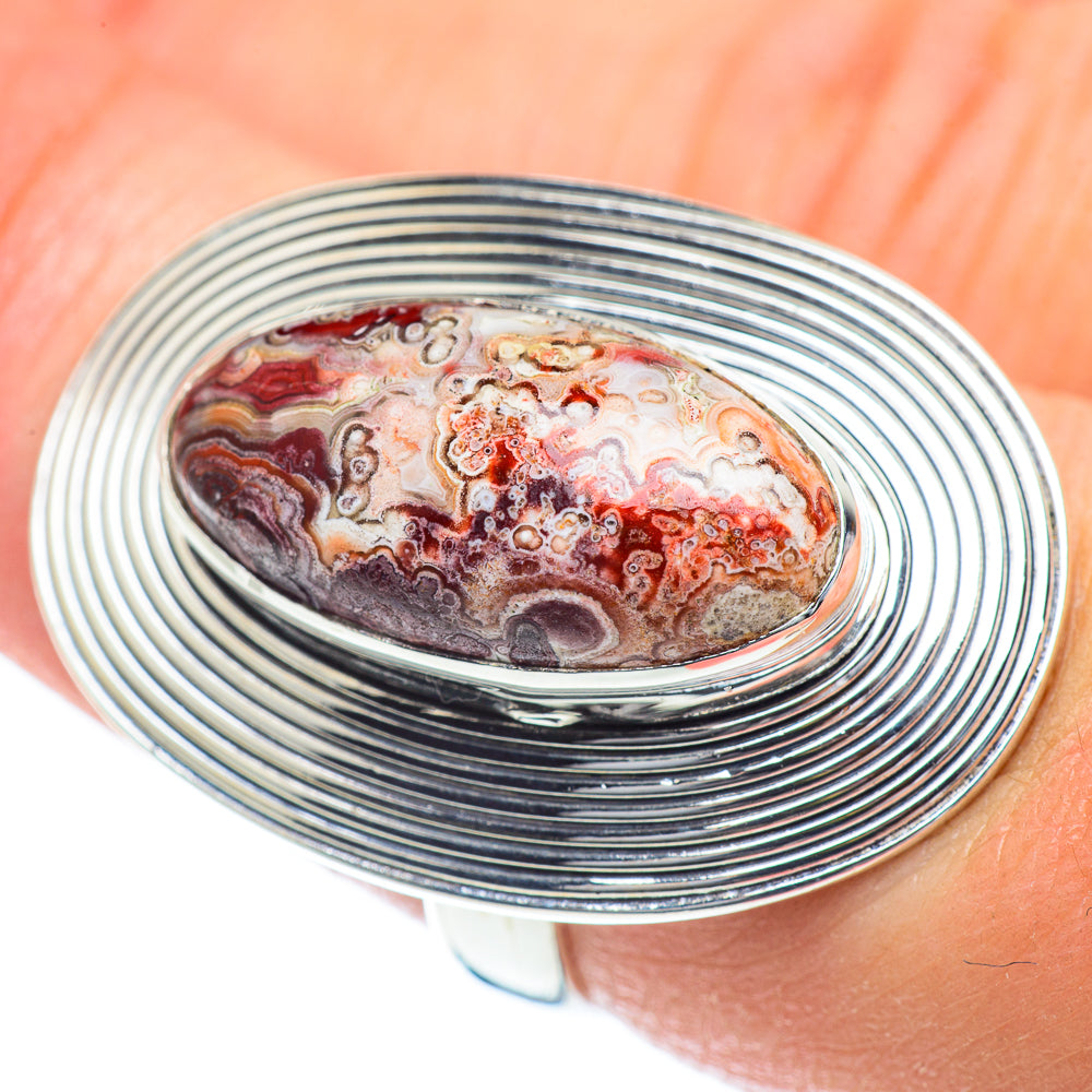 Crazy Lace Agate Rings handcrafted by Anasilvercos - RING54442