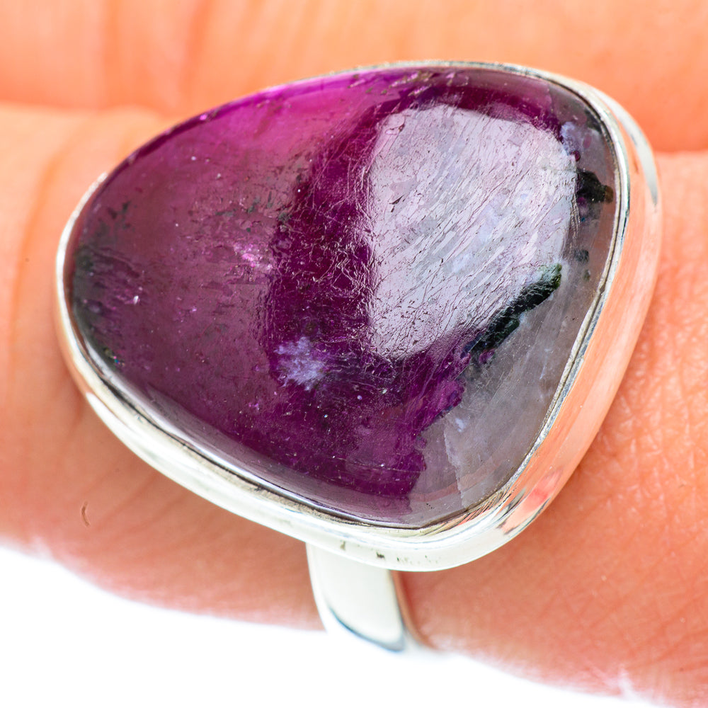 Ruby Fuchsite Rings handcrafted by Anasilvercos - RING54453