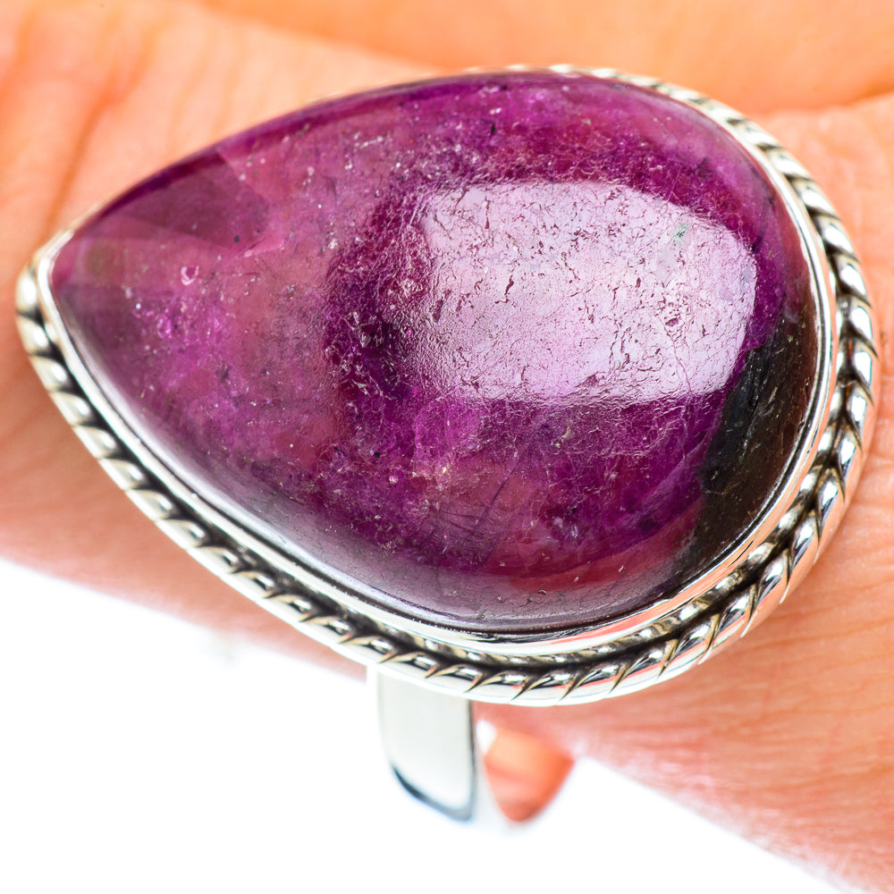 Ruby Fuchsite Rings handcrafted by Anasilvercos - RING54493
