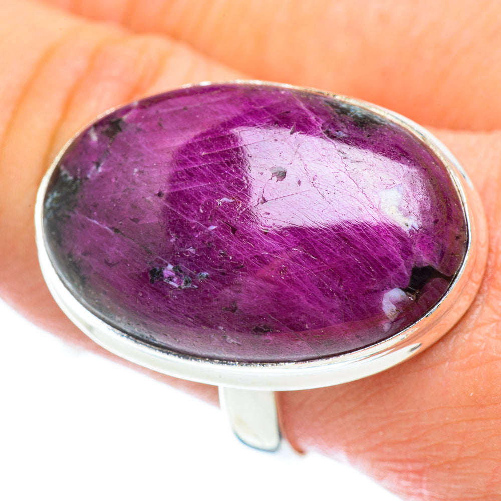 Ruby Fuchsite Rings handcrafted by Anasilvercos - RING54545