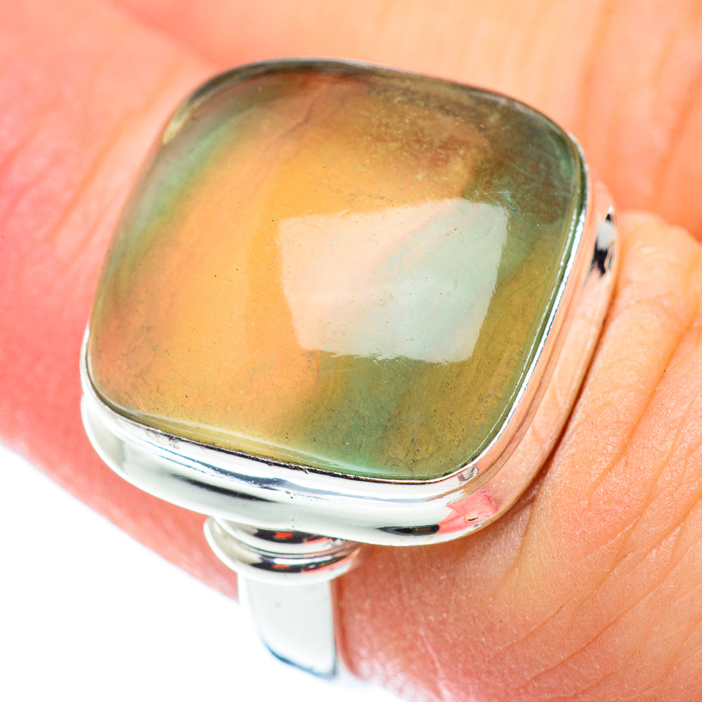 Green Fluorite Rings handcrafted by Anasilvercos - RING54618