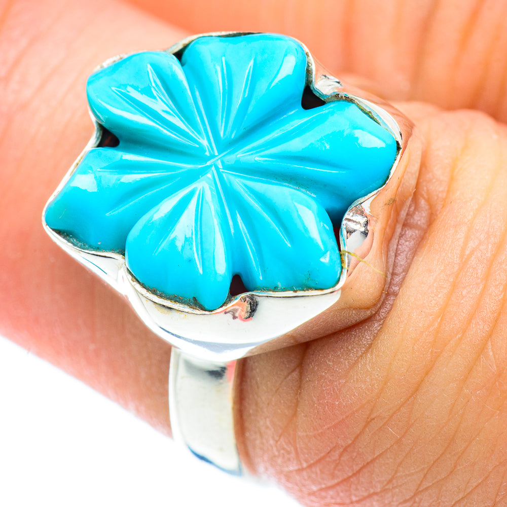 Arizona Turquoise Rings handcrafted by Anasilvercos - RING54625