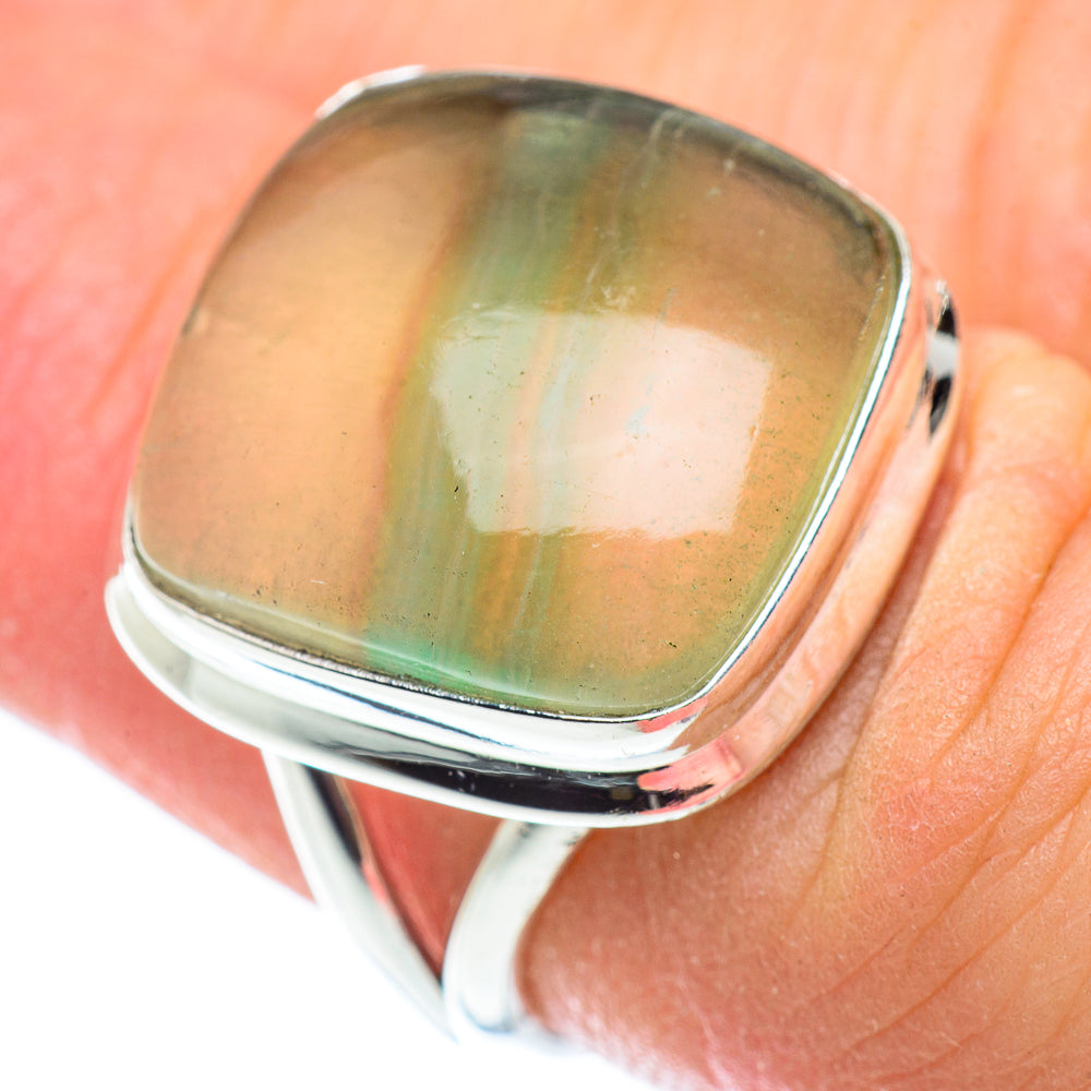 Green Fluorite Rings handcrafted by Anasilvercos - RING54683