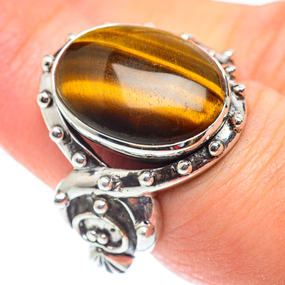 Tiger Eye Rings handcrafted by Anasilvercos - RING54730