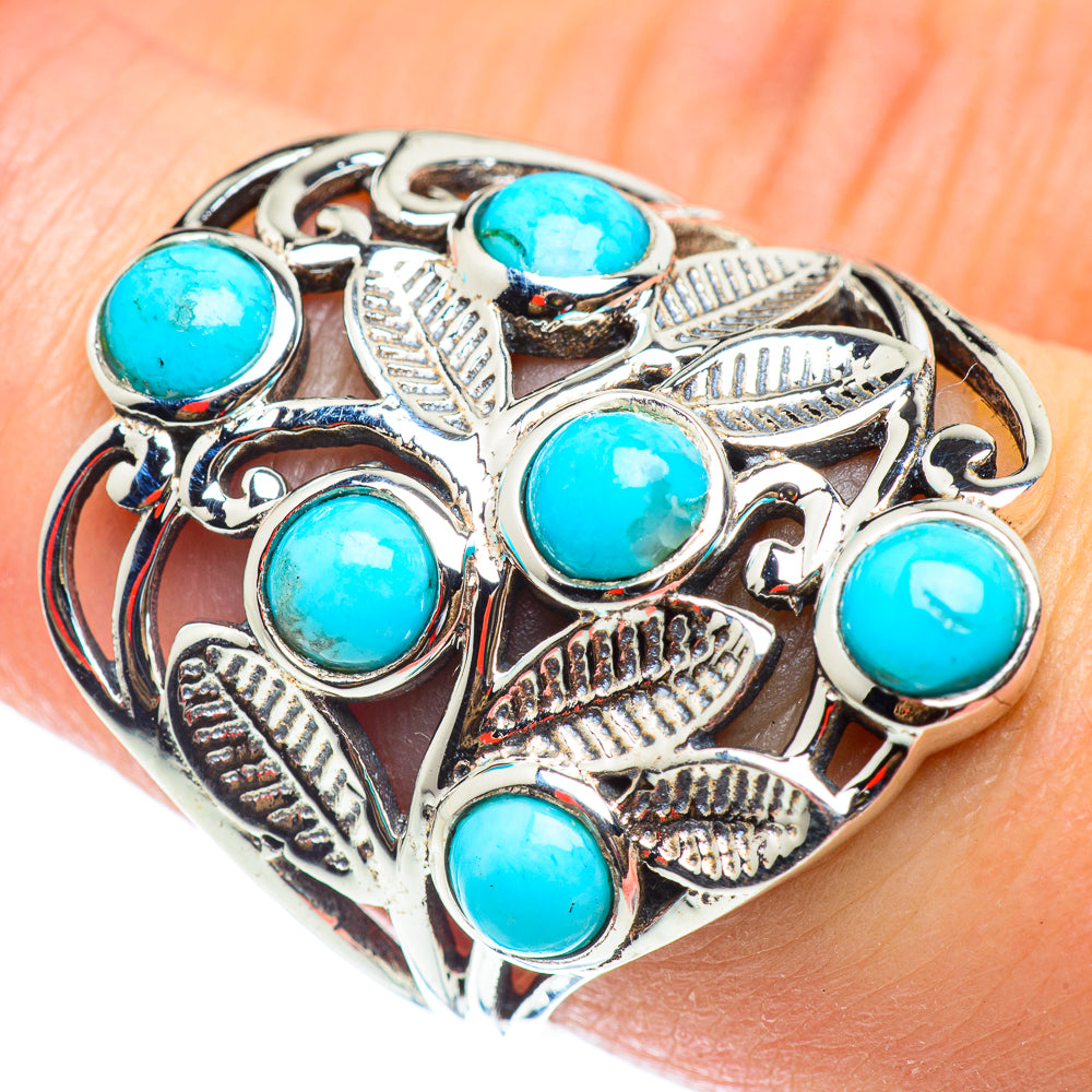 Arizona Turquoise Rings handcrafted by Anasilvercos - RING54751