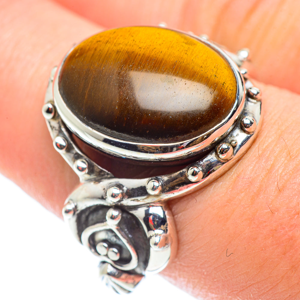 Tiger Eye Rings handcrafted by Anasilvercos - RING54817