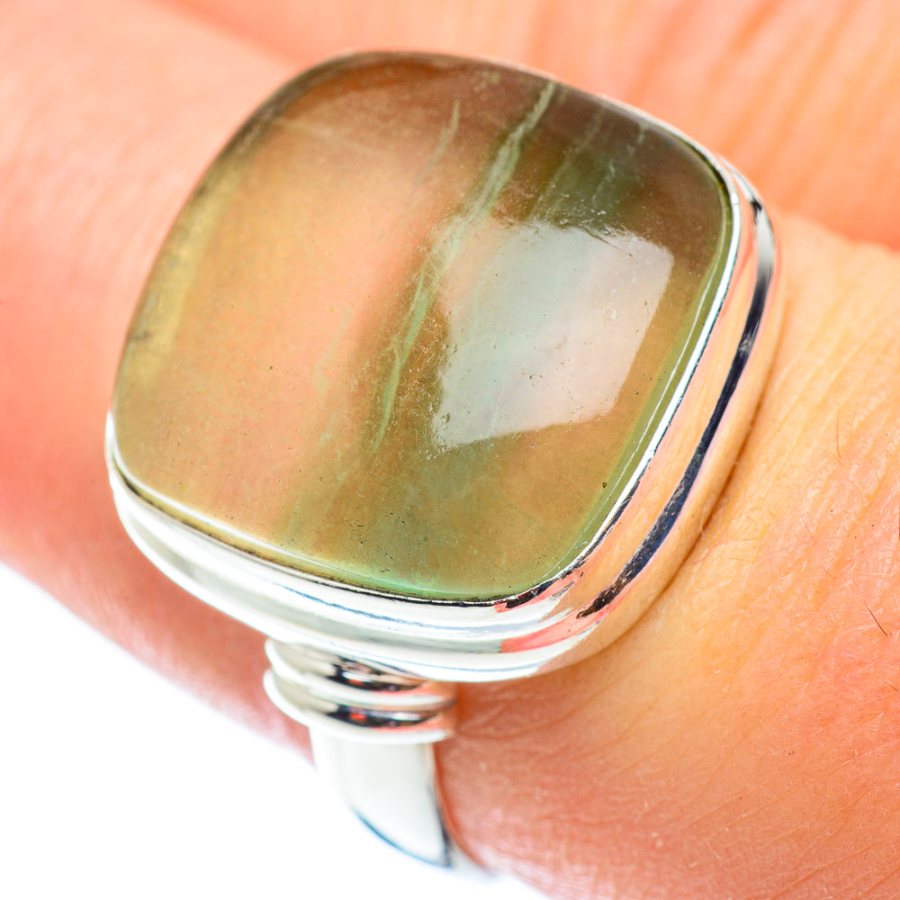 Green Fluorite Rings handcrafted by Anasilvercos - RING54829