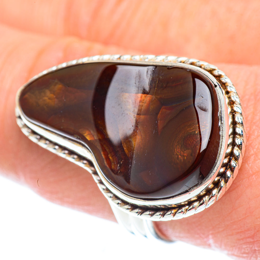 Mexican Fire Agate Rings handcrafted by Anasilvercos - RING54854