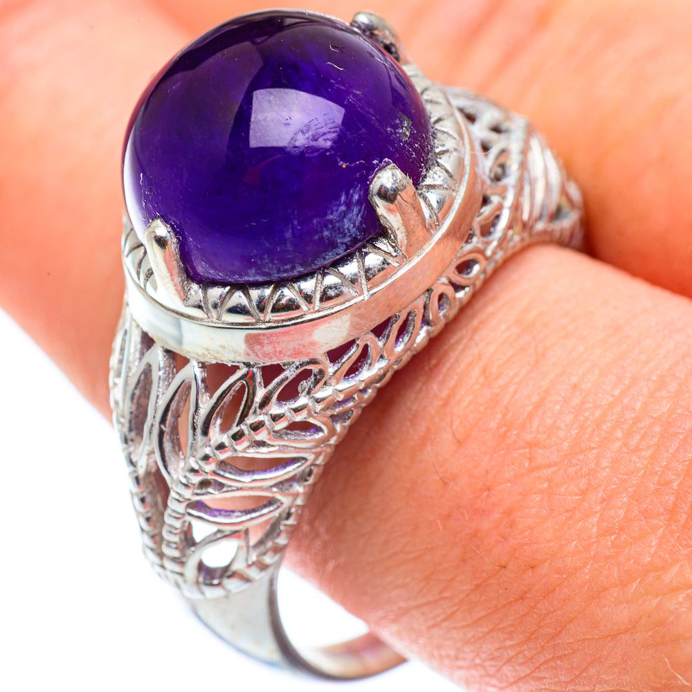 Amethyst Rings handcrafted by Anasilvercos - RING54874