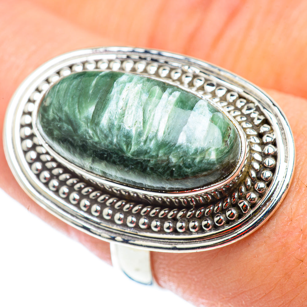 Seraphinite Rings handcrafted by Anasilvercos - RING54901