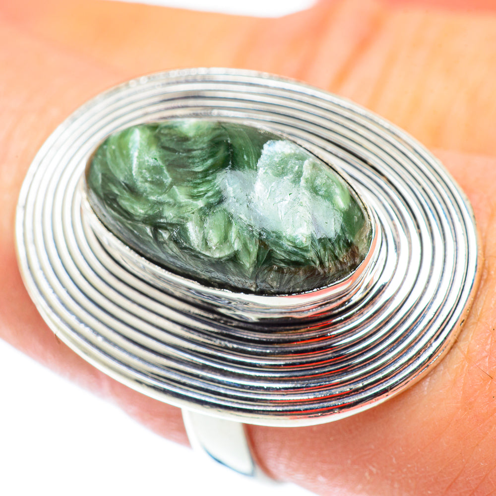 Seraphinite Rings handcrafted by Anasilvercos - RING54954