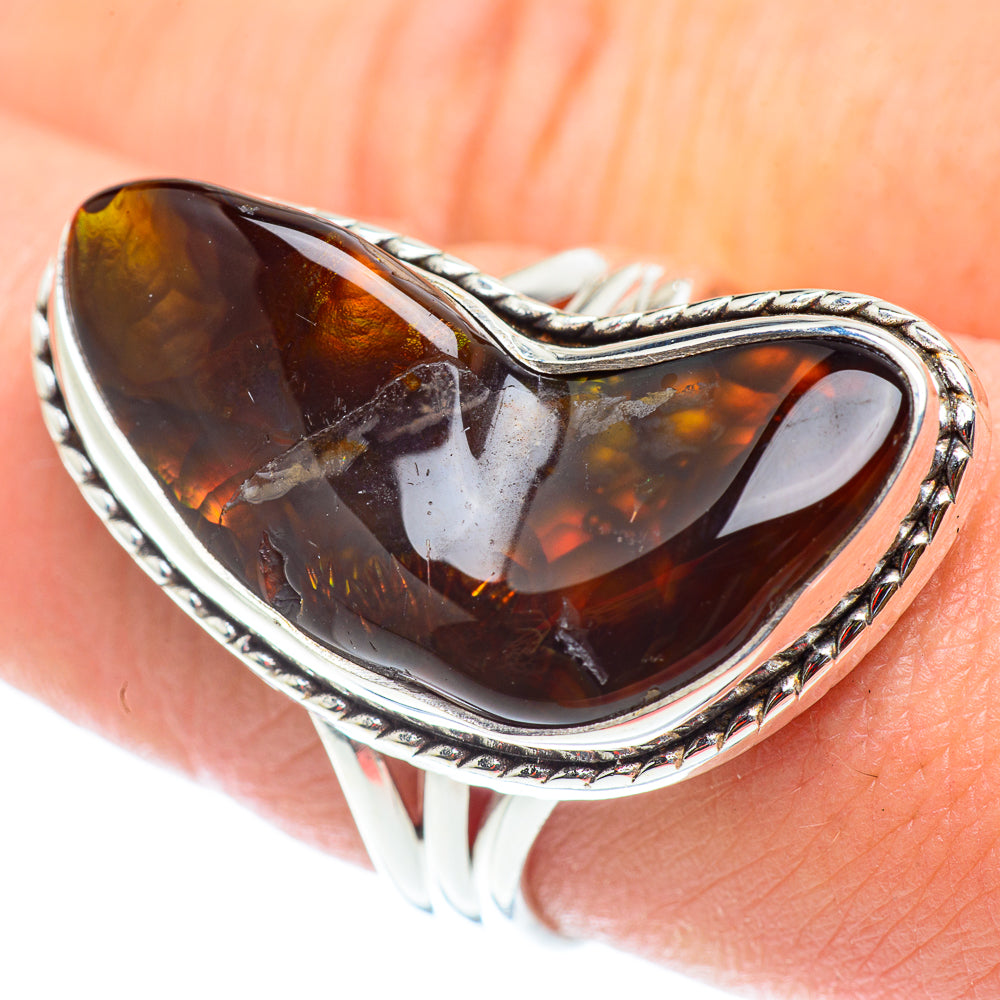 Mexican Fire Agate Rings handcrafted by Anasilvercos - RING54955