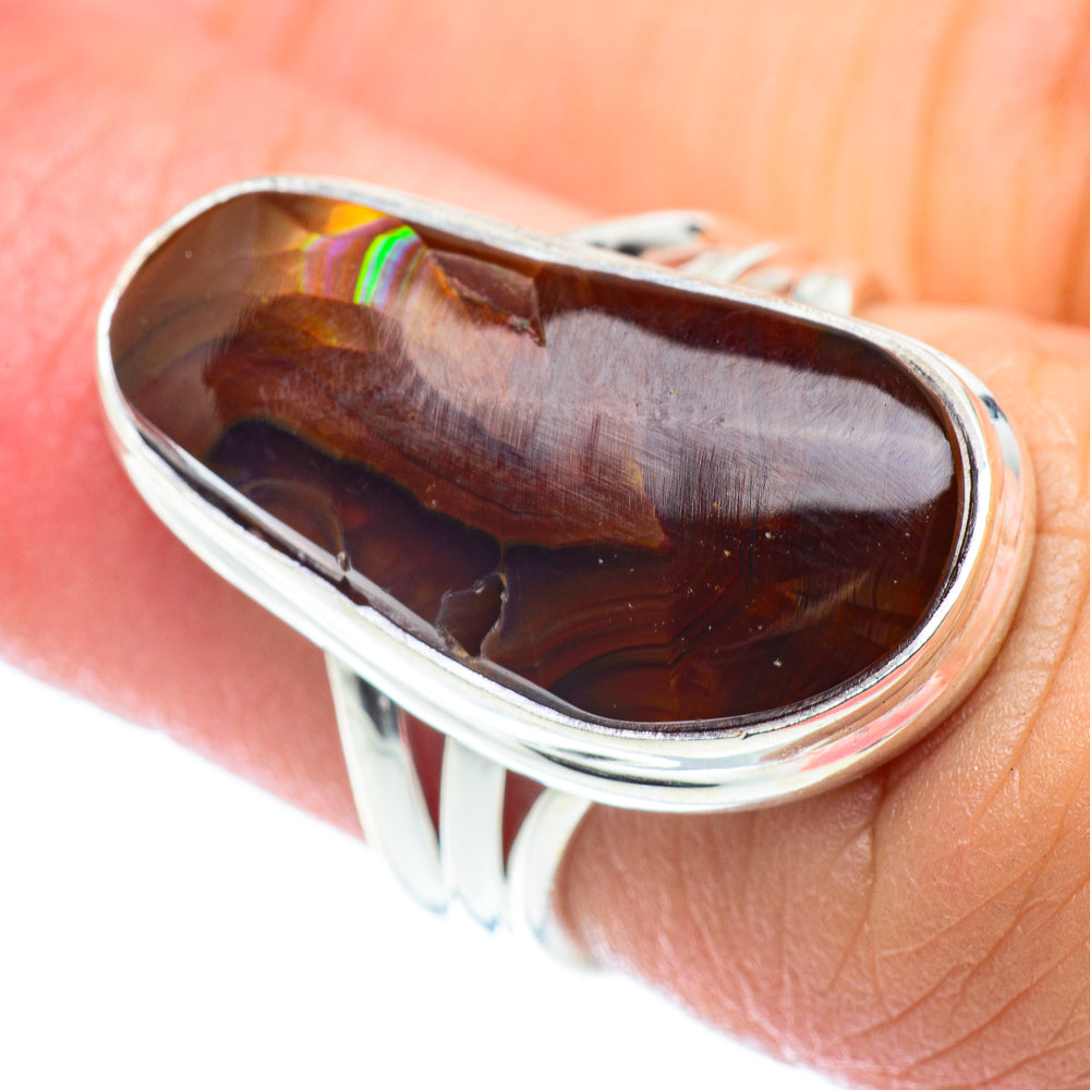Mexican Fire Agate Rings handcrafted by Anasilvercos - RING55025