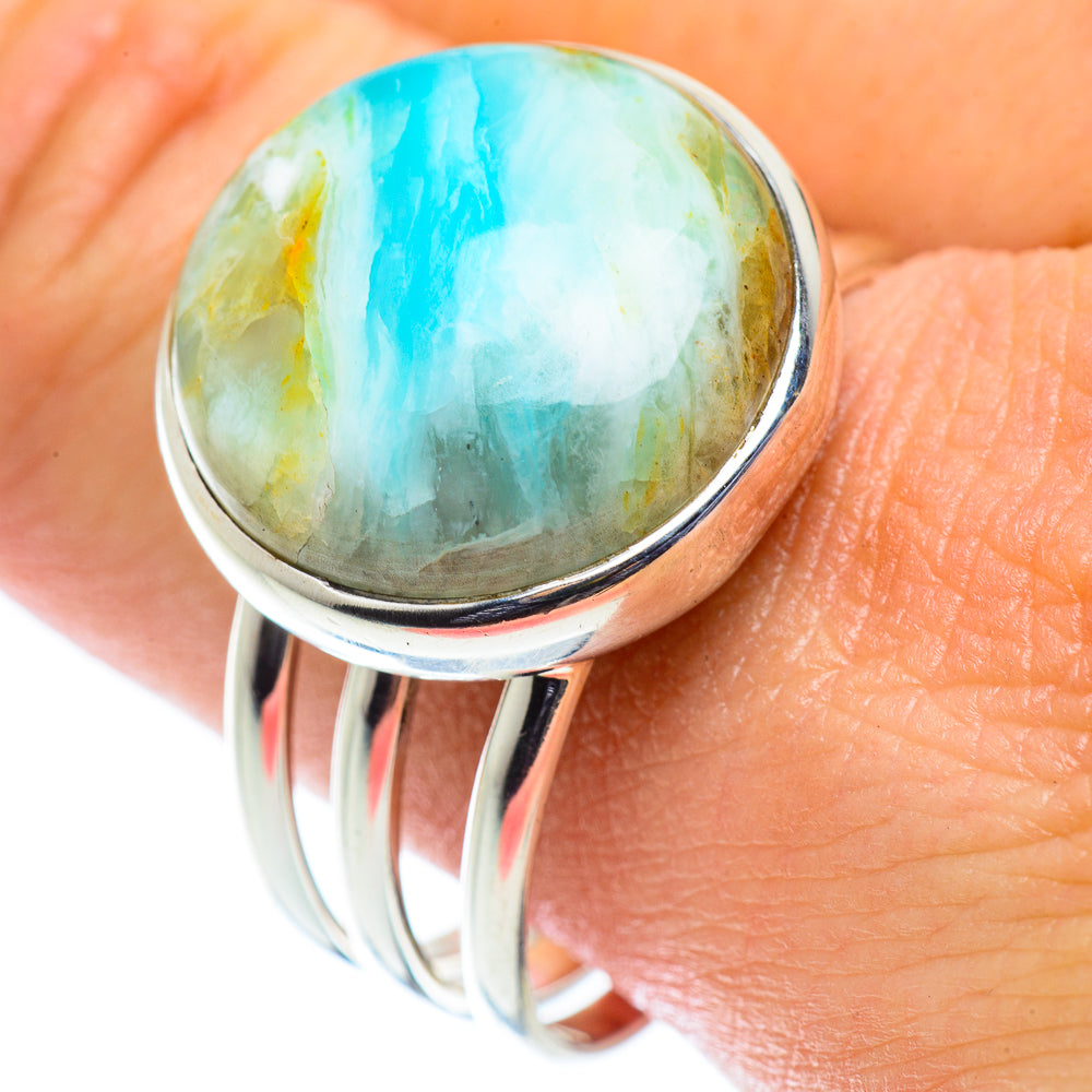 Peruvian Opal Rings handcrafted by Anasilvercos - RING55034
