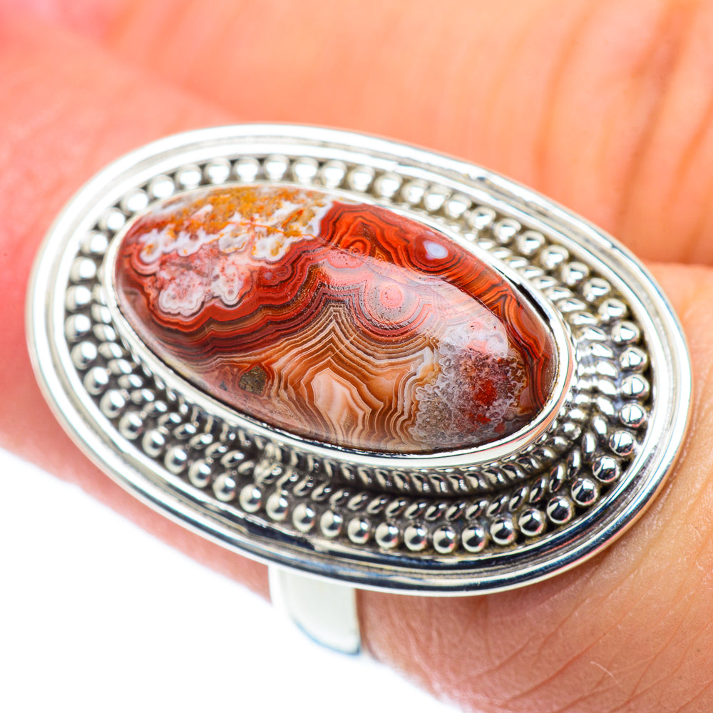 Crazy Lace Agate Rings handcrafted by Anasilvercos - RING55041