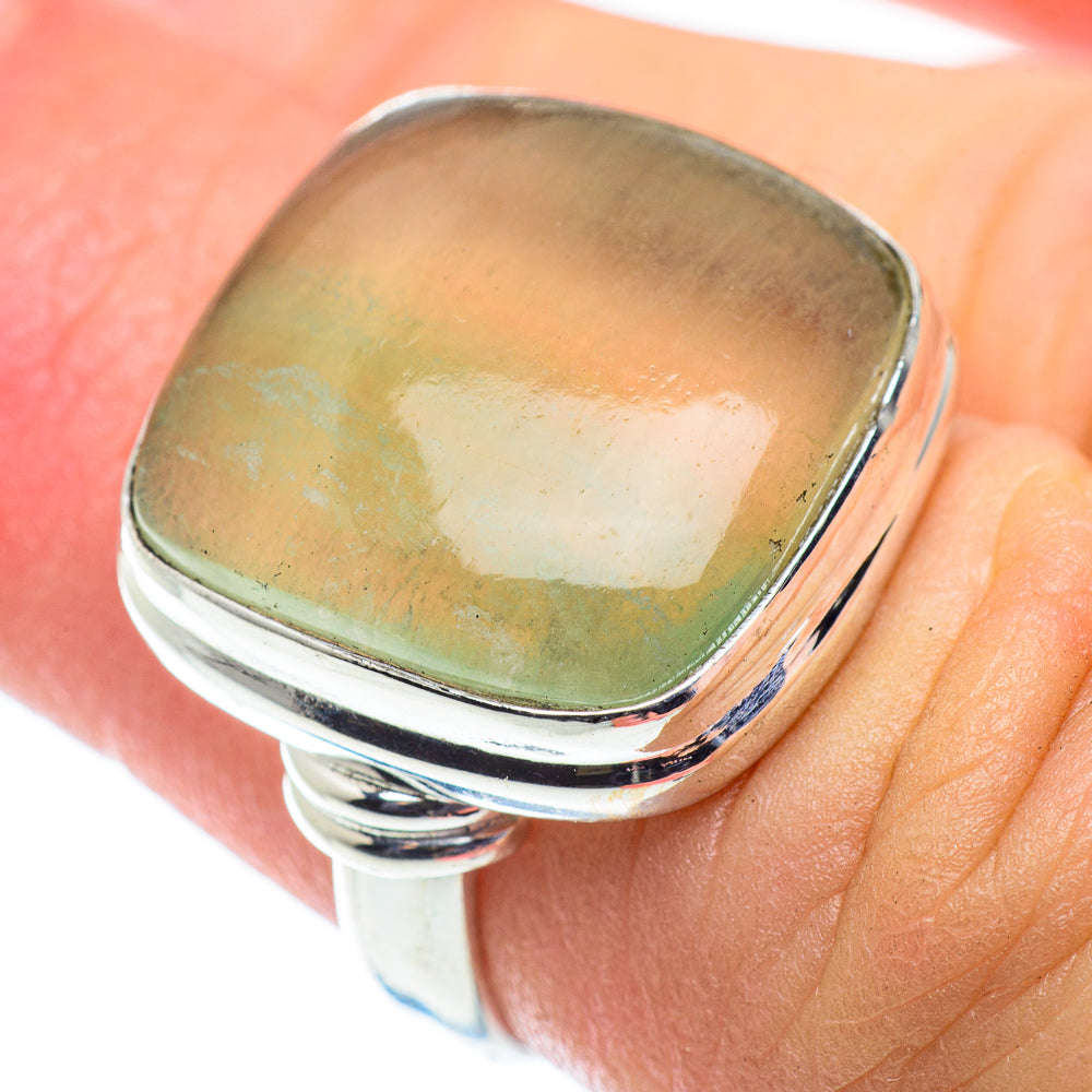 Green Fluorite Rings handcrafted by Anasilvercos - RING55059
