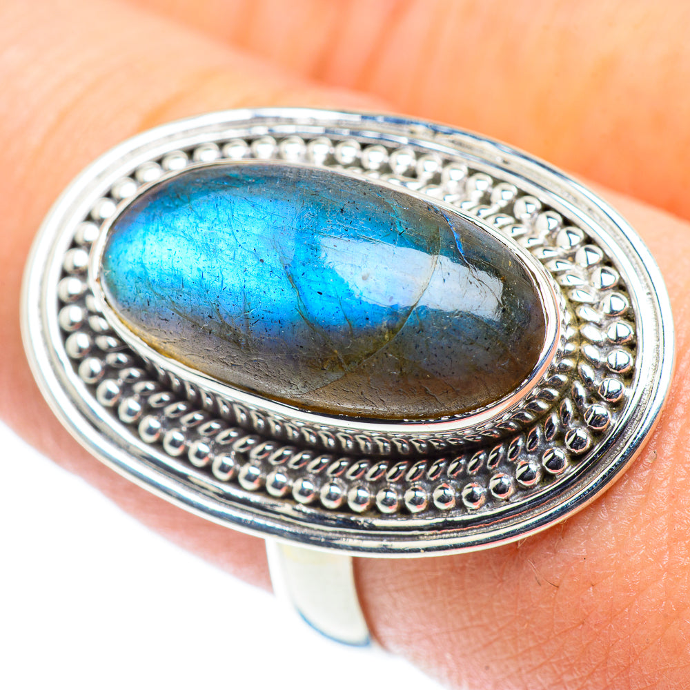 Labradorite Rings handcrafted by Anasilvercos - RING55120