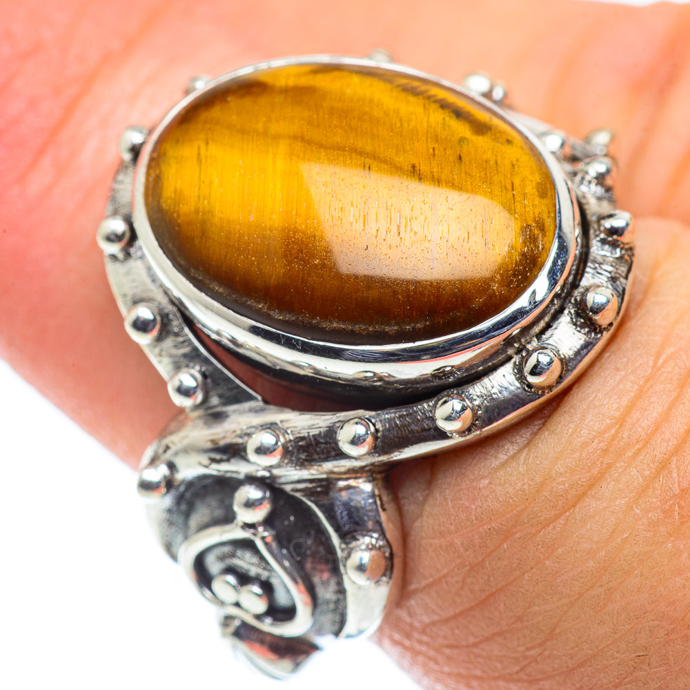 Tiger Eye Rings handcrafted by Anasilvercos - RING55146
