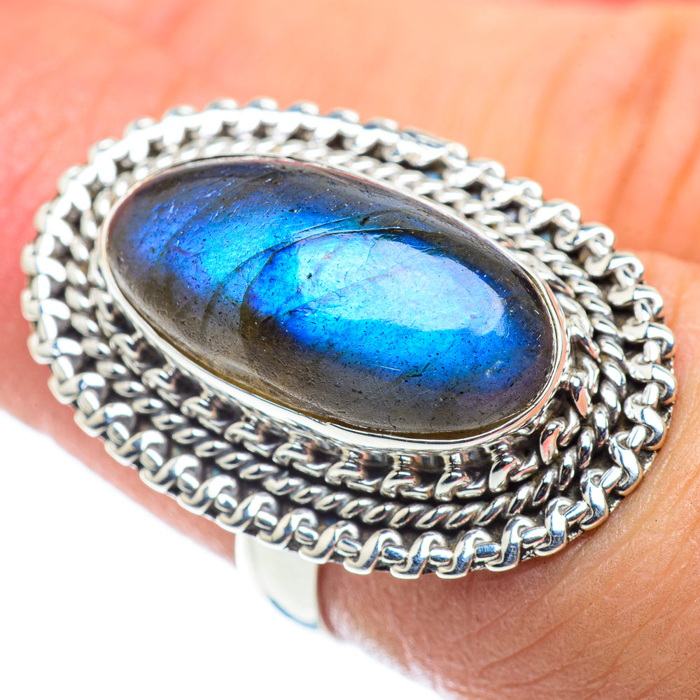 Labradorite Rings handcrafted by Anasilvercos - RING55154
