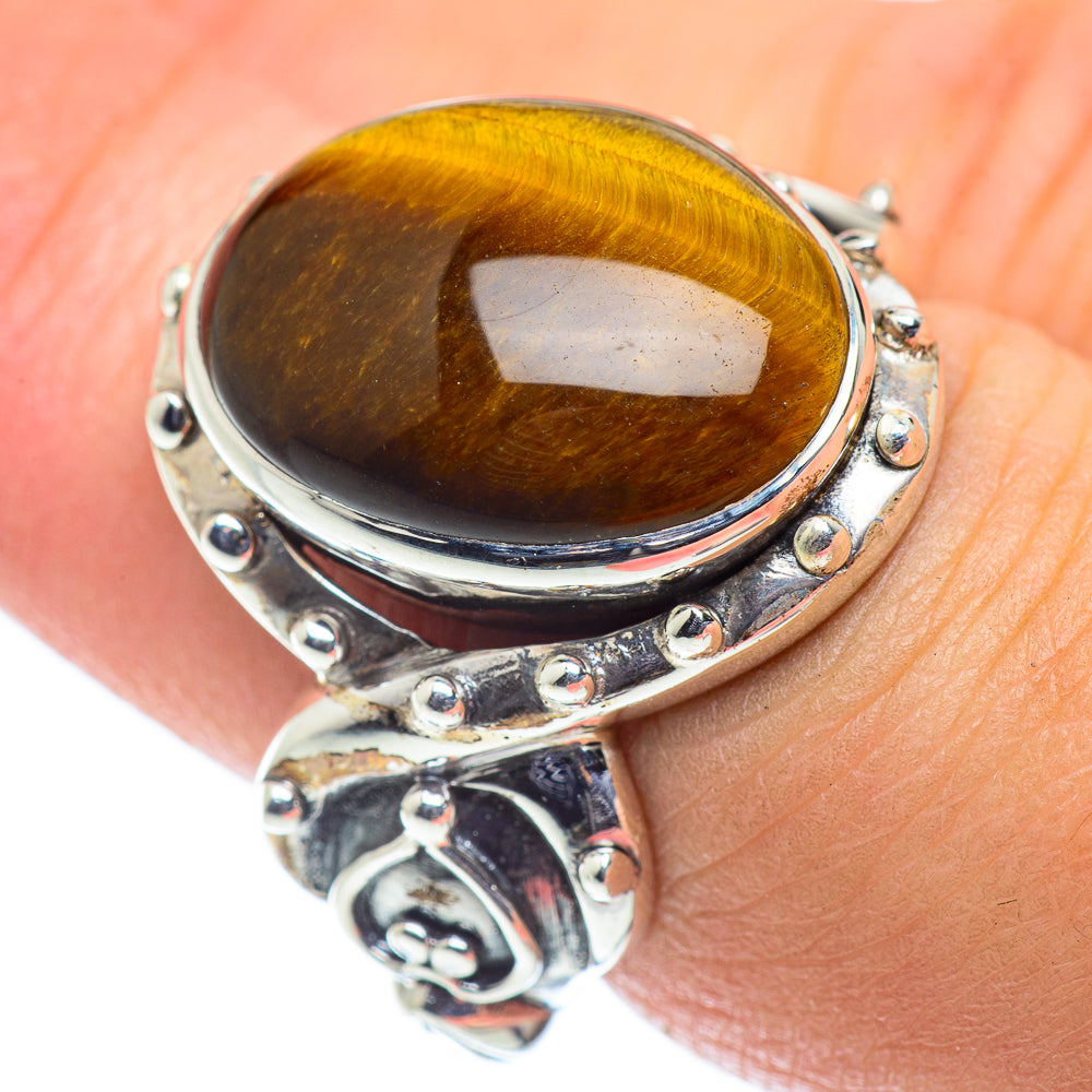 Tiger Eye Rings handcrafted by Anasilvercos - RING55160