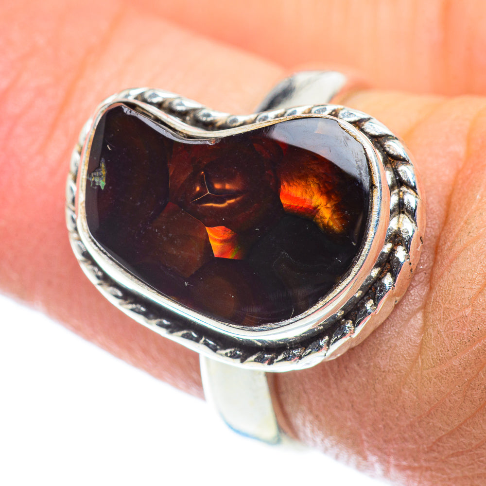 Mexican Fire Agate Rings handcrafted by Anasilvercos - RING55189