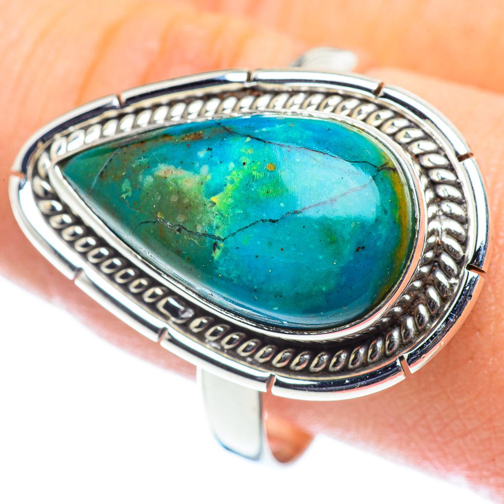 Chrysocolla Rings handcrafted by Anasilvercos - RING55191
