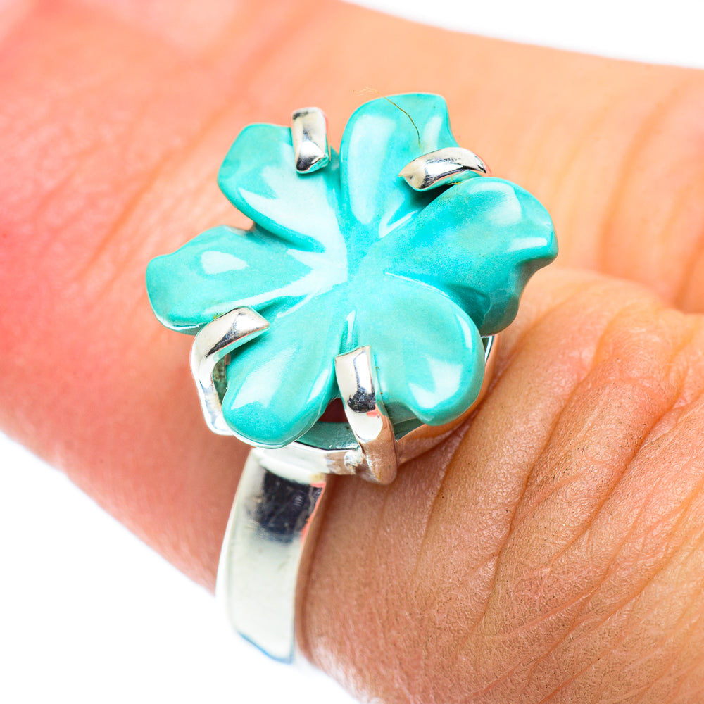 Arizona Turquoise Rings handcrafted by Anasilvercos - RING55192