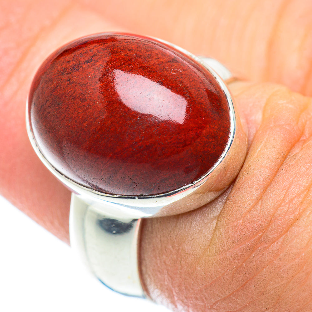 Red Jasper Rings handcrafted by Anasilvercos - RING55194