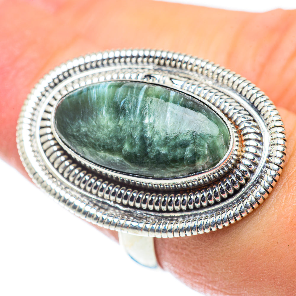 Seraphinite Rings handcrafted by Anasilvercos - RING55232