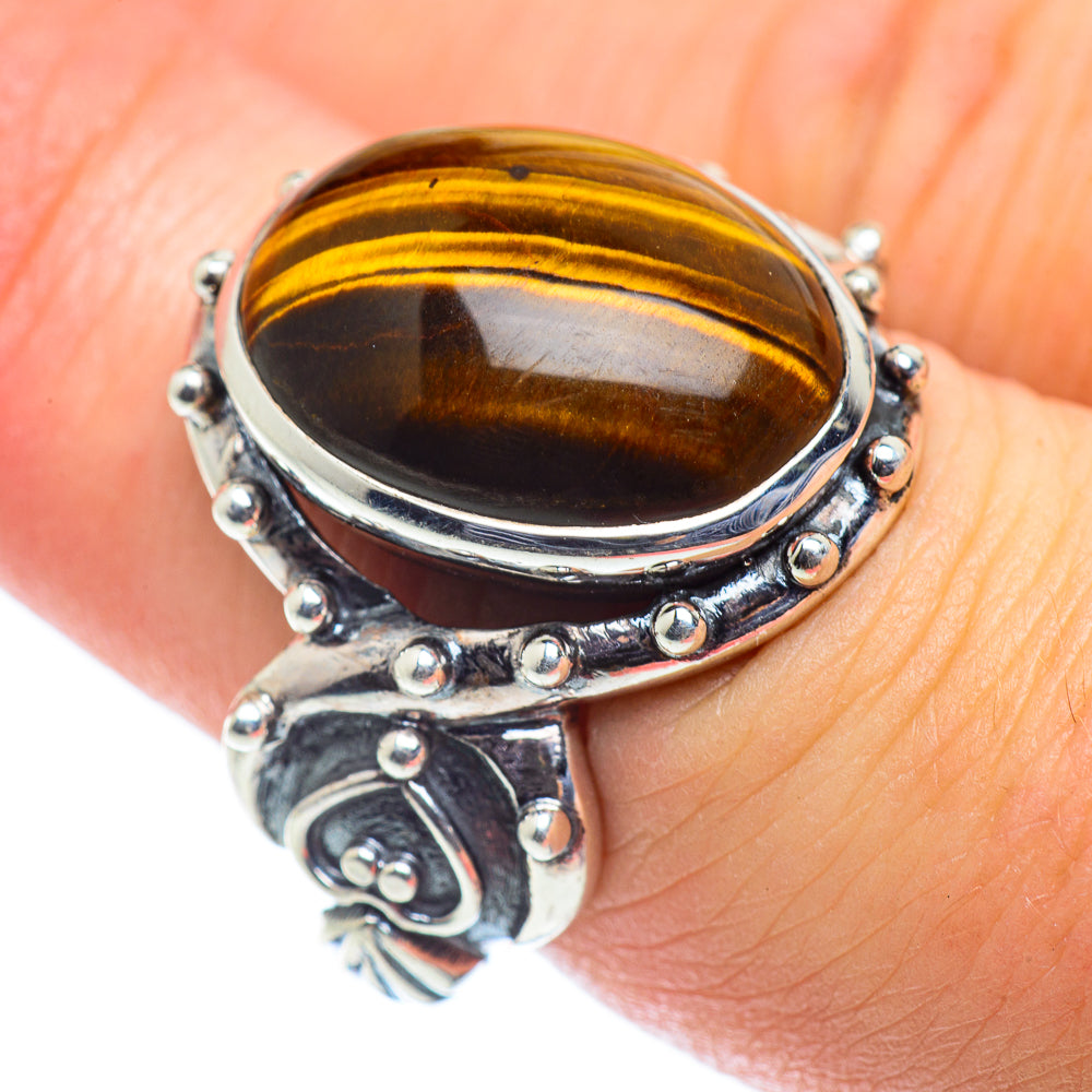 Tiger Eye Rings handcrafted by Anasilvercos - RING55256