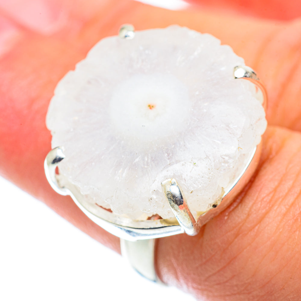 White Solar Quartz Rings handcrafted by Anasilvercos - RING55265