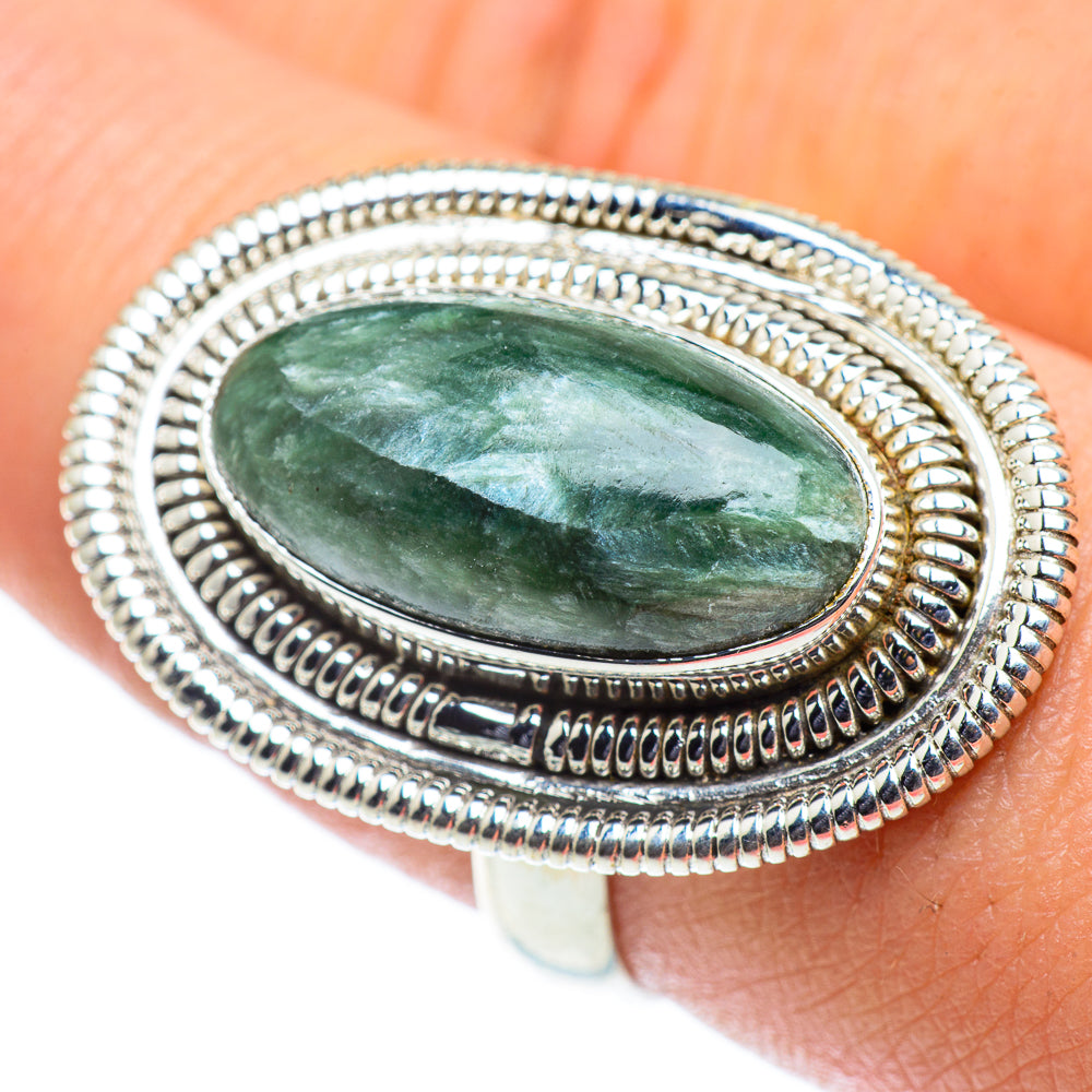 Seraphinite Rings handcrafted by Anasilvercos - RING55327