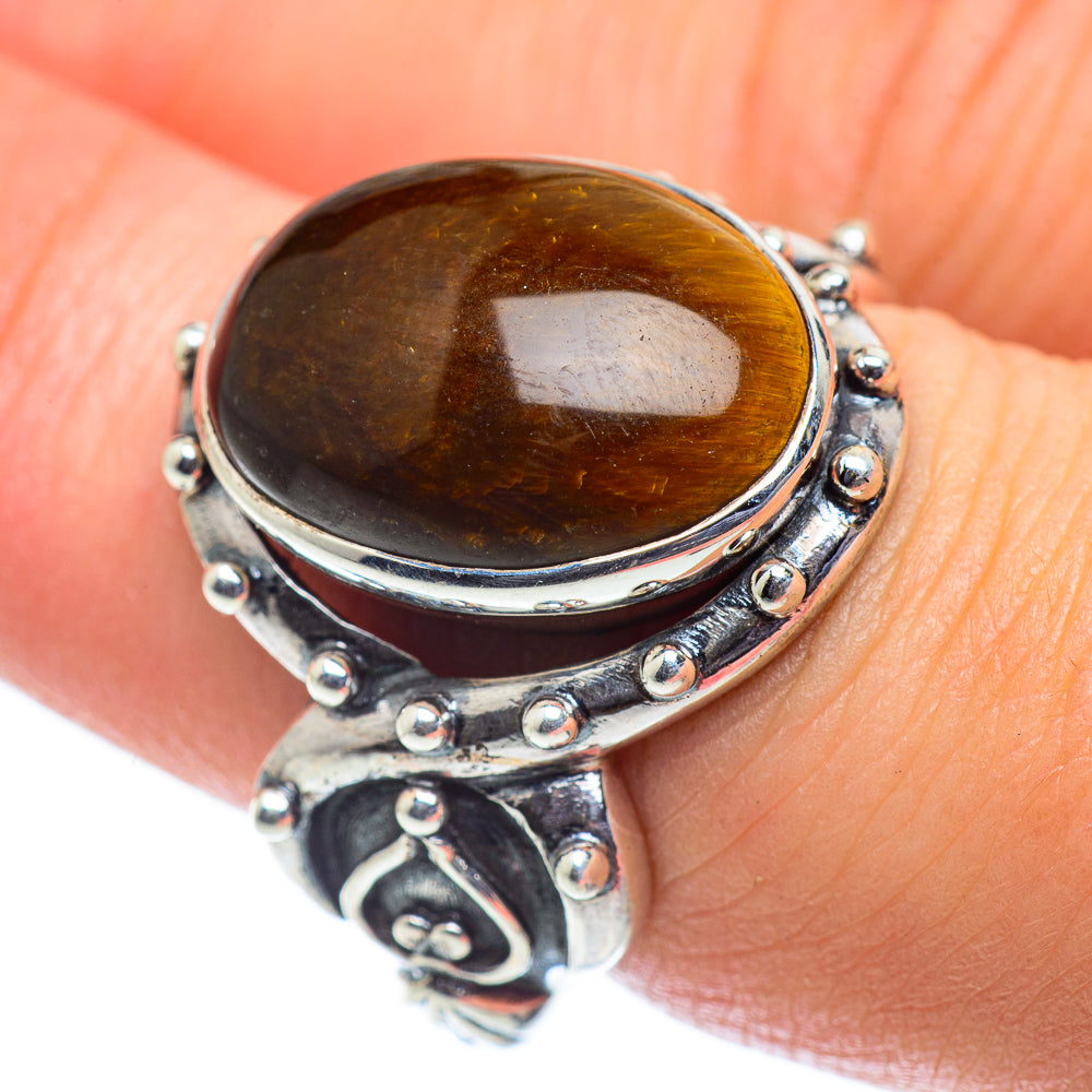 Tiger Eye Rings handcrafted by Anasilvercos - RING55330