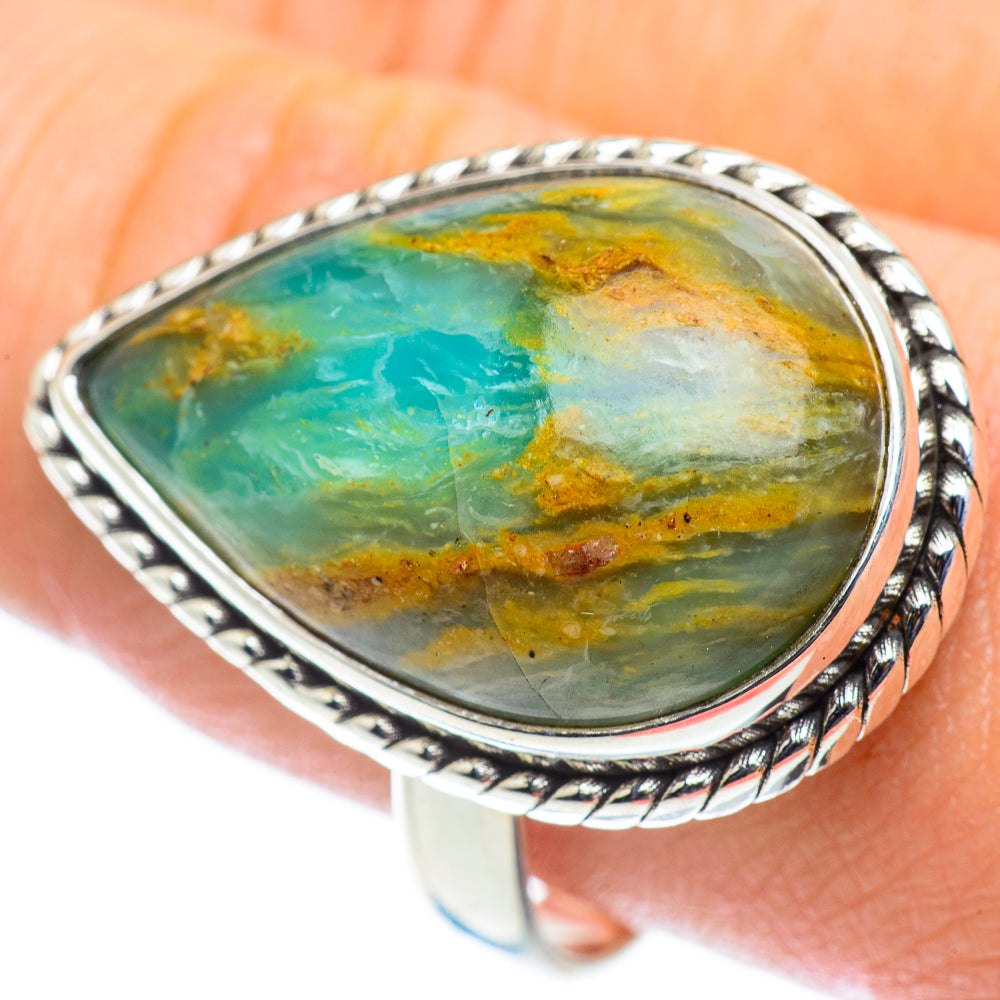Peruvian Opal Rings handcrafted by Anasilvercos - RING55338