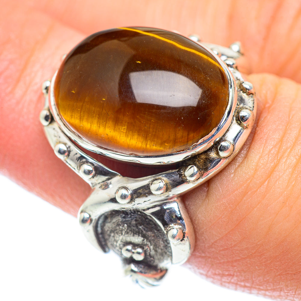 Tiger Eye Rings handcrafted by Anasilvercos - RING55347