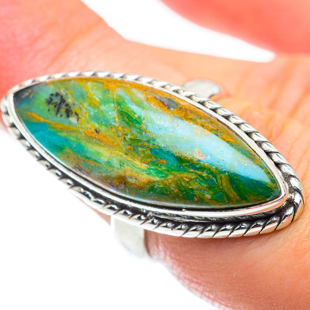 Chrysocolla Rings handcrafted by Anasilvercos - RING55416