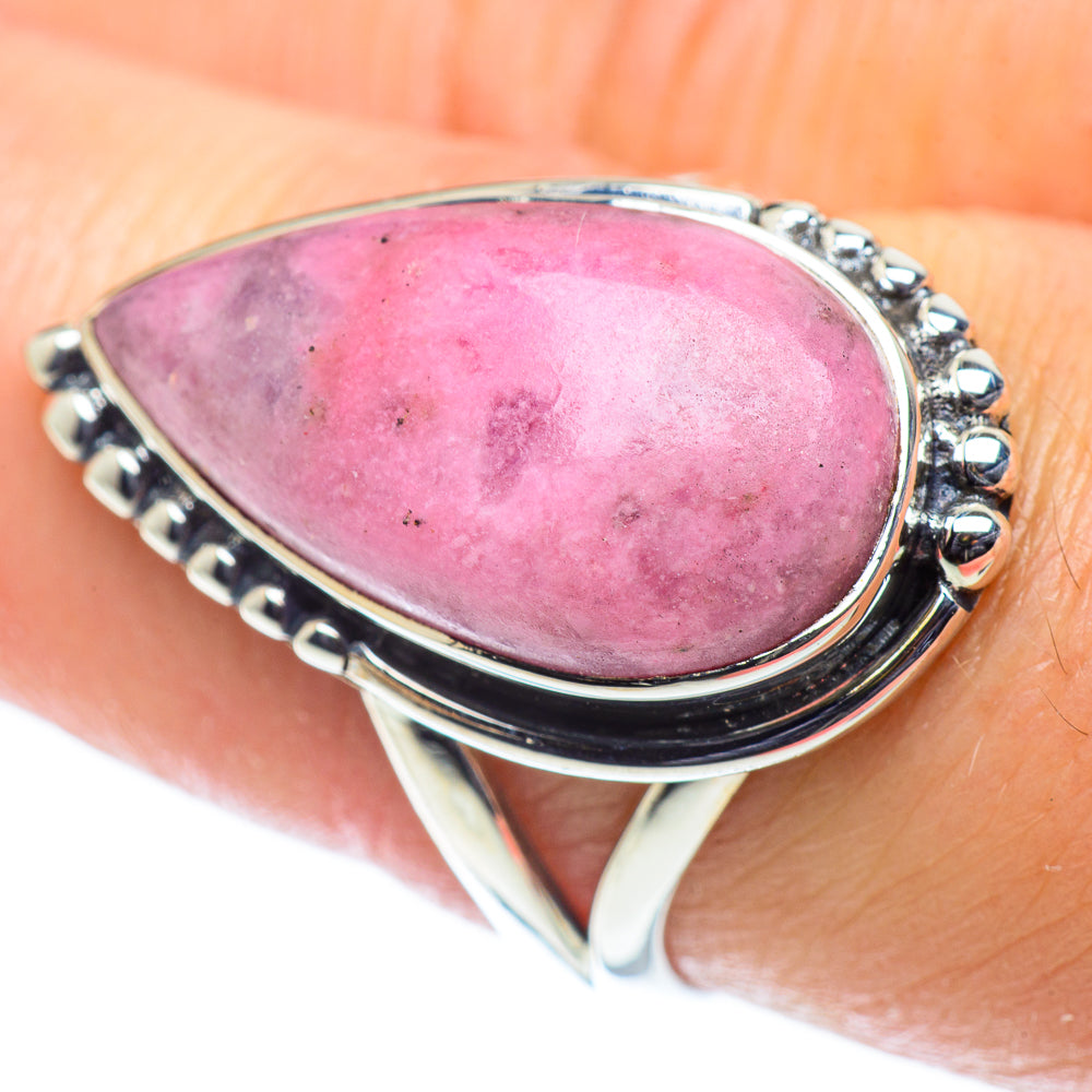 Rhodonite Rings handcrafted by Anasilvercos - RING55445