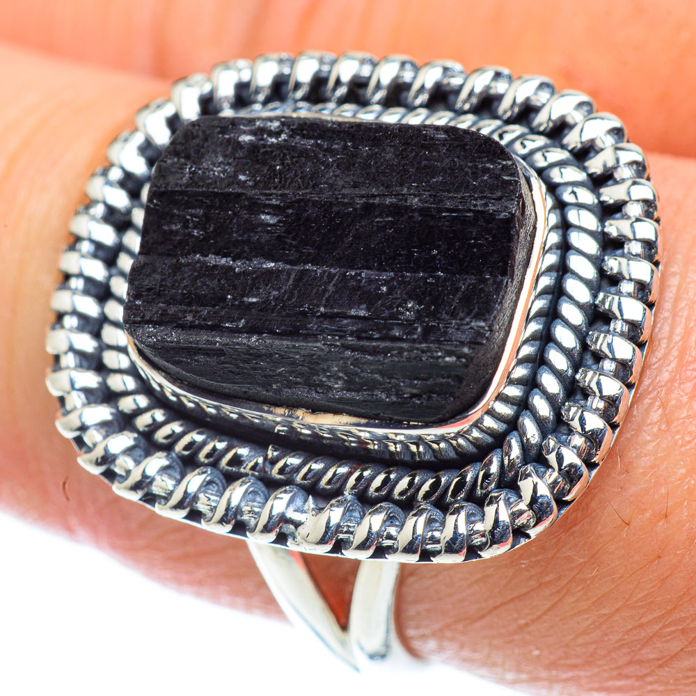 Black Tourmaline Rings handcrafted by Anasilvercos - RING55450