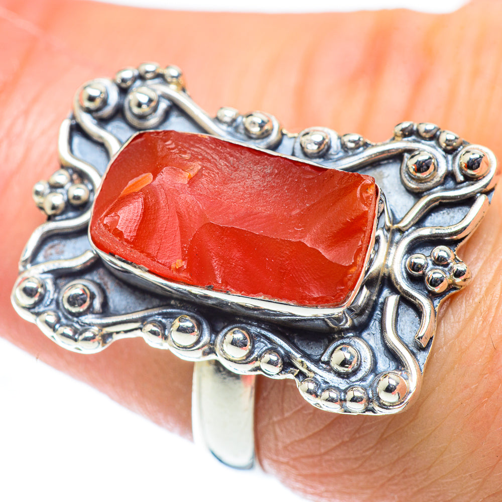 Carnelian Rings handcrafted by Anasilvercos - RING55469