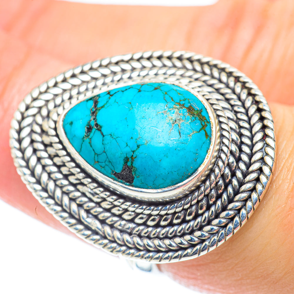 Tibetan Turquoise Rings handcrafted by Anasilvercos - RING55488